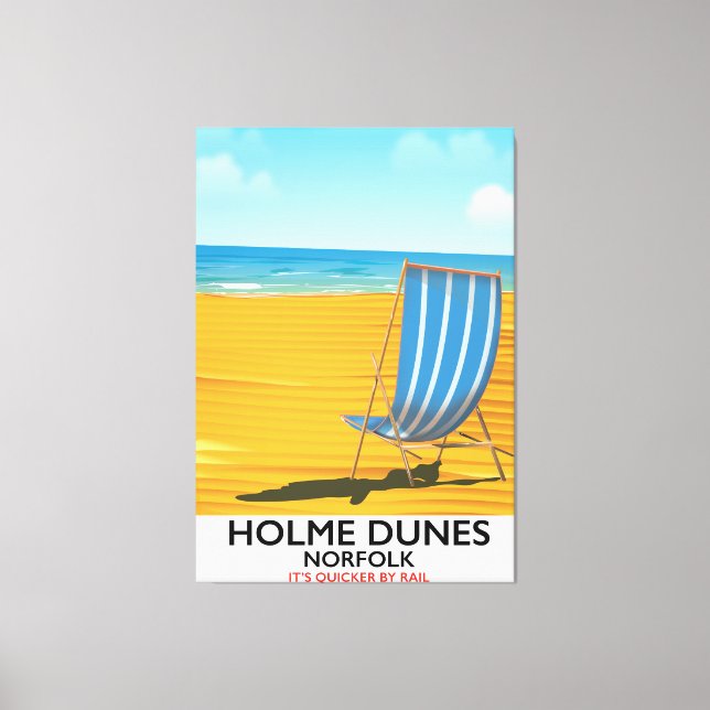 Lienzo Afiche de viaje de Holme Dunes Norfolk (Anverso)