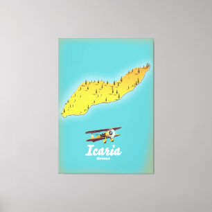Lienzo Afiche de viaje de Icasia Grecia.