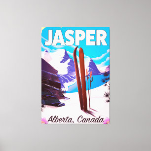 Lienzo Afiche de viaje de Jasper Alberta Canada