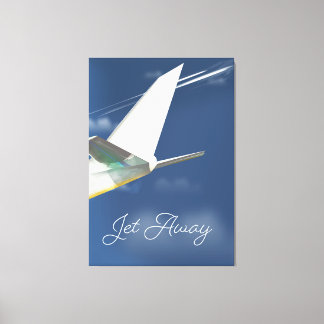 Lienzo Afiche de viaje de Jet Away.