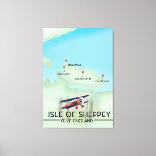 Lienzo afiche de viaje de la isla de Sheppey Kent Inglate