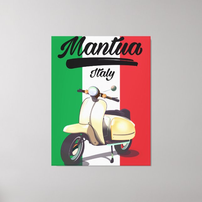 Lienzo Afiche de viaje de Mantua Italia (Anverso)