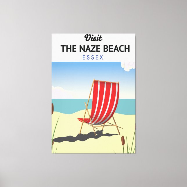 Lienzo Afiche de viaje de Naze Beach Essex (Anverso)