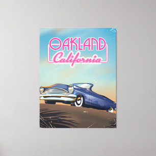 Lienzo Afiche de viaje de Oakland California