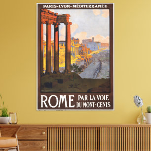 Lienzo Afiche de Viaje de Roma