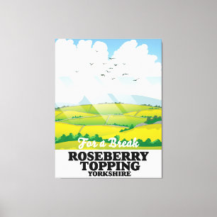 Lienzo Afiche de viaje de Roseberry Topping Yorkshire