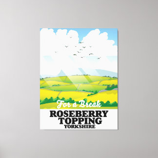 Lienzo Afiche de viaje de Roseberry Topping Yorkshire