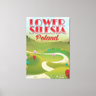 Lienzo afiche de viaje de Silesia Polonia baja