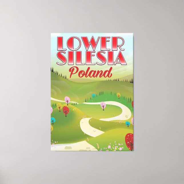 Lienzo afiche de viaje de Silesia Polonia baja (Anverso)