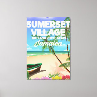 Lienzo Afiche de viaje de Sumerset Village Jamaica