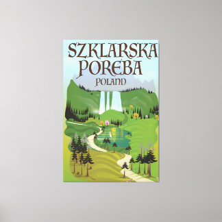 Lienzo Afiche de viaje de Szklarska Poreba Polonia