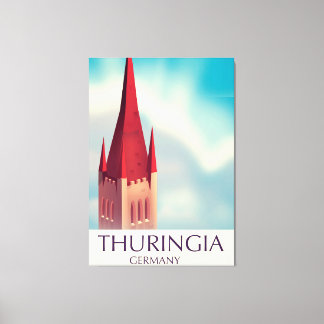 Lienzo Afiche de viaje de Turingia Alemania