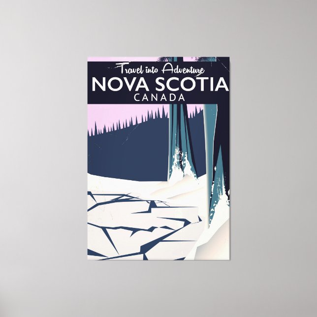 Lienzo Afiche de viaje de vacaciones de Nueva Escocia, Ca (Anverso)