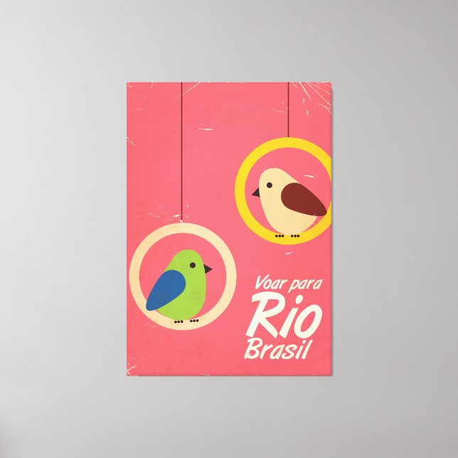 Lienzo Afiche de viaje de Voar para Rio, Brasil. (Anverso)