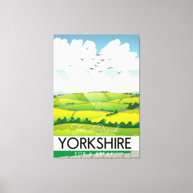 Lienzo Afiche de viaje de Yorkshire (Anverso)