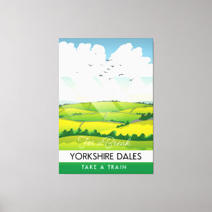 Lienzo Afiche de viaje de Yorkshire Dales.