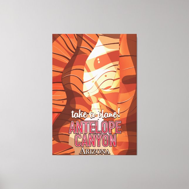 Lienzo Afiche de viaje del Antelope Canyon Arizona (Anverso)