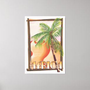 Lienzo Afiche de viaje del desierto africano