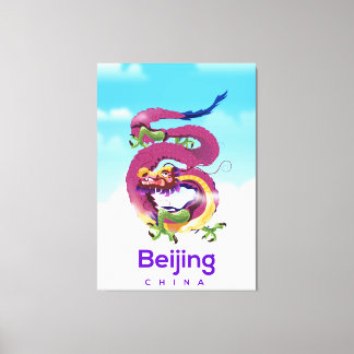 Lienzo Afiche de viaje del dragón de China en Beijing