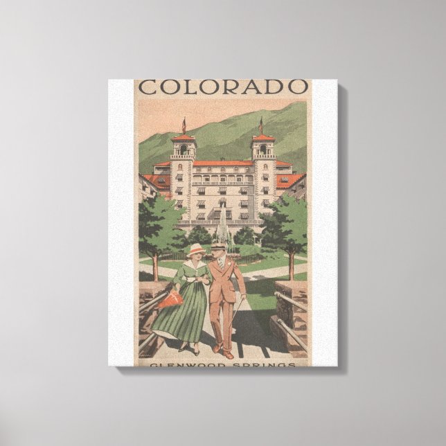 Lienzo Afiche de viaje del Hotel Colorado (Anverso)