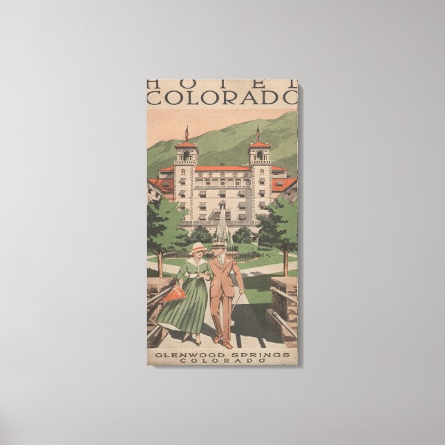 Lienzo Afiche de viaje del Hotel Colorado (Anverso)