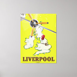 Lienzo Afiche de Viaje del Liverpool Vintage