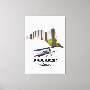 Lienzo Afiche de viaje del Mapa Nacional del Monumento Mu