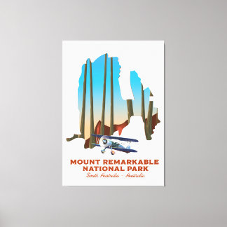 Lienzo Afiche de viaje del Monte Remarkable en Australia 