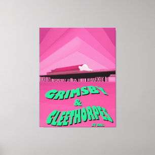 Lienzo Afiche de viaje del muelle Grimsby y Cleethorpes