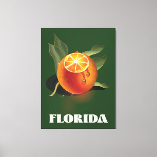 Lienzo Afiche de viaje del Naranja de Florida
