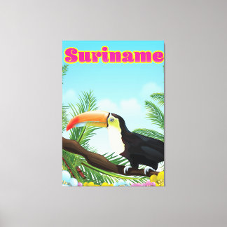 Lienzo Afiche de viaje del paraíso sudamericano de Surina