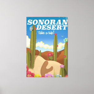 Lienzo Afiche de viaje del Personalizado de cactus del de