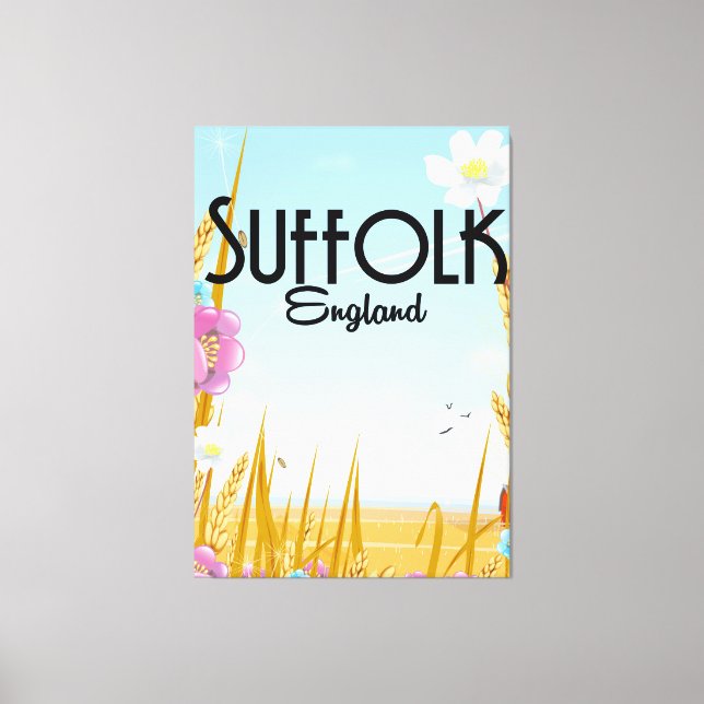 Lienzo Afiche de viaje del personalizado de granja Suffol (Anverso)