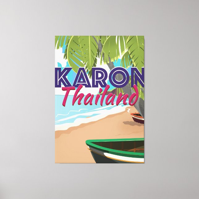 Lienzo Afiche de viaje del personalizado de Karon tailand (Anverso)