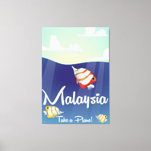 Lienzo Afiche de viaje del Personalizado de Malasia