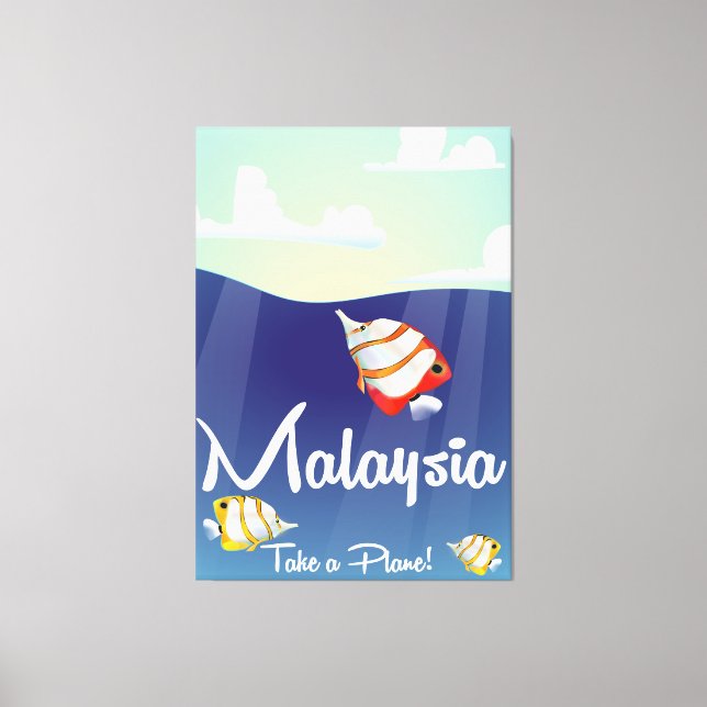 Lienzo Afiche de viaje del Personalizado de Malasia (Anverso)