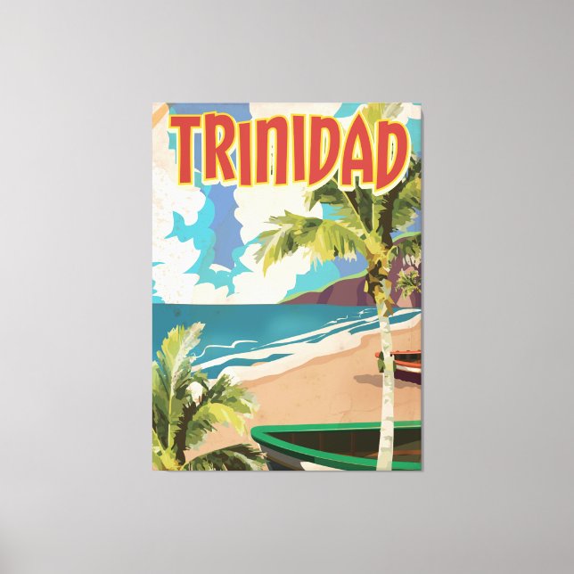 Lienzo Afiche de viaje del personalizado de Trinidad (Anverso)