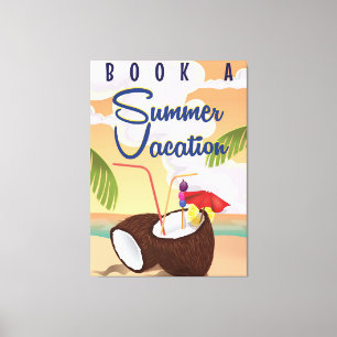 Lienzo Afiche de viaje del Personalizado de vacaciones de
