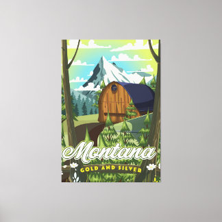 Lienzo Afiche de viaje "Gold and Silver" de Montana