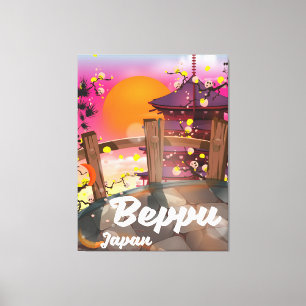 Lienzo Afiche de viaje japonés de Beppu