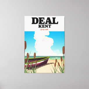 Lienzo Afiche de viaje marítimo de Deal Kent