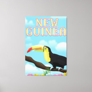 Lienzo Afiche de viaje para turistas de Nueva Guinea