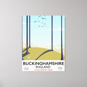 Lienzo Afiche de viaje por ferrocarril de Buckinghamshire