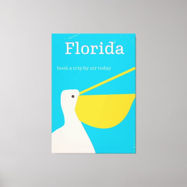 Lienzo Afiche de viaje por Florida (Anverso)