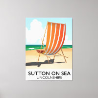 Afiche de viajes a la costa de Sutton on Sea.