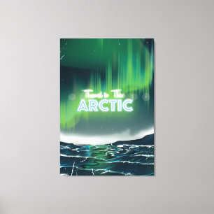 Lienzo Afiche de viajes al Ártico