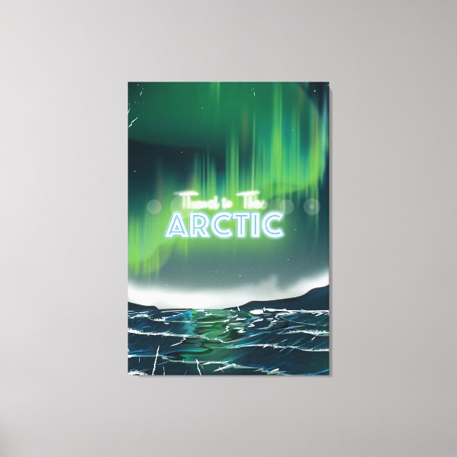 Lienzo Afiche de viajes al Ártico (Anverso)