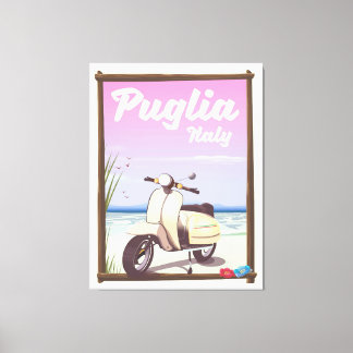 Lienzo Afiche de viajes de Apulia Italia.