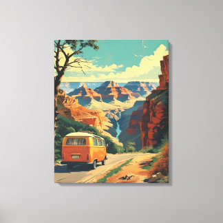 Lienzo Afiche De Viajes De Estilo Retro - Aventura Del Gr