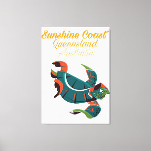 Lienzo Afiche de viajes de la Costa Sunshine Queensland A